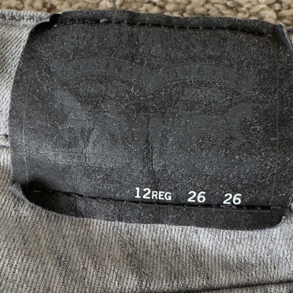 Boys gray Levi’s performance 511 Slim Jeans size 12 , 26”x26” - Picture 10 of 10